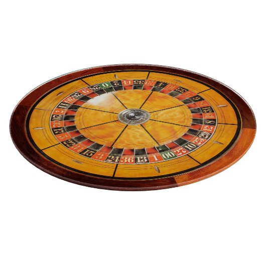 Klassisches hölzernes Roulette-Rad-Schneidebrett Schneidebrett (Ecke)