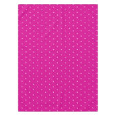 Klassisches Hot Pink White Polka Dots Muster  Tischdecke (Vorderseite)