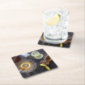 Klassisches Hot Toddy Rechteckiger Pappuntersetzer (Vor Ort)