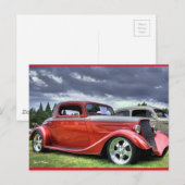 Klassisches Hotrod-Auto Postkarte (Vorne/Hinten)