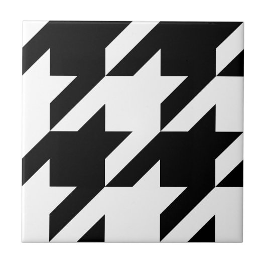Klassisches Houndstooth-Muster Dogstooth-Karo-Desi Fliese (Vorderseite)