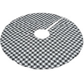 Klassisches Houndstooth-Muster Dogstooth-Karo-Desi Polyester Weihnachtsbaumdecke (Schrägansicht)
