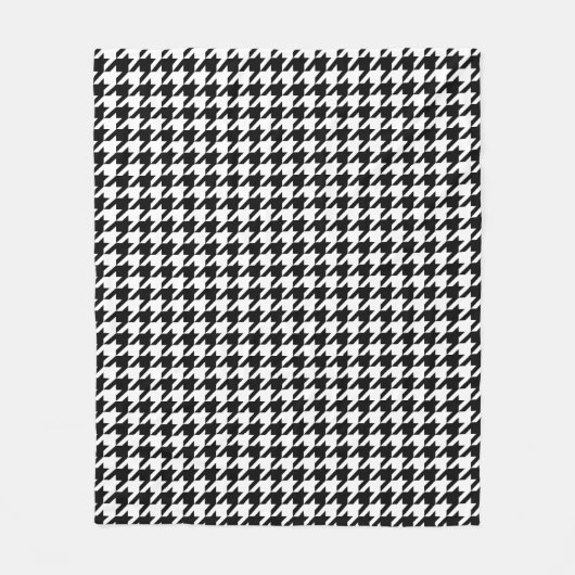 Klassisches Houndstooth-Muster Dogstooth-Karodesig Fleecedecke (Vorderseite)