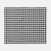 Klassisches Houndstooth-Muster Dogstooth-Karodesig Fleecedecke (Vorderseite (Horizontal))