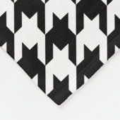 Klassisches Houndstooth-Muster Dogstooth-Karodesig Fleecedecke (Ecke)