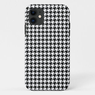 Klassisches Houndstooth-Muster: Schwarz-Weiß Vinta Case-Mate iPhone Hülle
