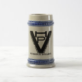 Klassisches HPV Logo Design auf einem harten Stein Bierglas (Mittel)