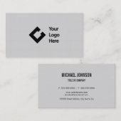 Klassisches Imitat-Leinengrau mit Logo Visitenkarte (Vorne/Hinten)