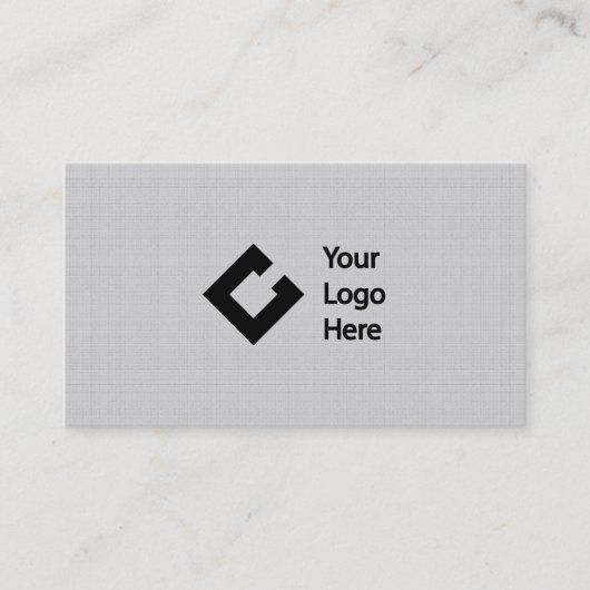 Klassisches Imitat-Leinengrau mit Logo Visitenkarte (Vorderseite)