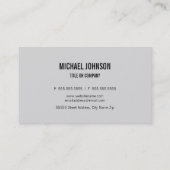 Klassisches Imitat-Leinengrau Visitenkarte (Rückseite)