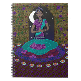 Klassisches indisches Tänzer-Notizbuch Notizblock