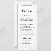 Klassisches individualisierbares Basismenü Menükarte (Vorne/Hinten)