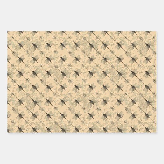 Klassisches Insektenmuster Geschenkpapier Set (Vorderseite 2)