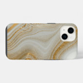 Klassisches iPhone / Android mit weißem Marmormust Hülle (Rückseite (Horizontal))