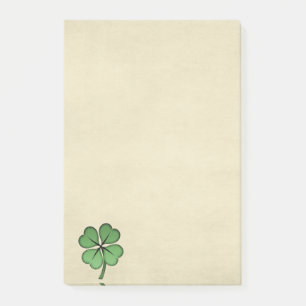Klassisches Irisches Glückskleeblatt Post-it Klebezettel