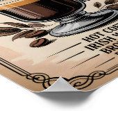Klassisches Irisches Kaffee-Rezept Vintage Rustika Poster (Ecke)