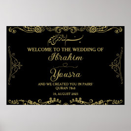 Klassisches islamisches Hochzeitsposter Poster