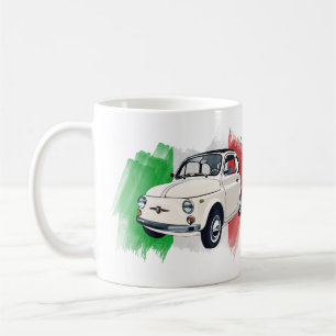 Klassisches italienisches Fiat 500 Auto Kaffeetasse