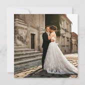 Klassisches italienisches Foto für Hochzeiten Einladung (Rückseite)