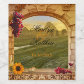 Klassisches italienisches Hochzeitsweinlabel Weinetikett (Einzelnes Label)