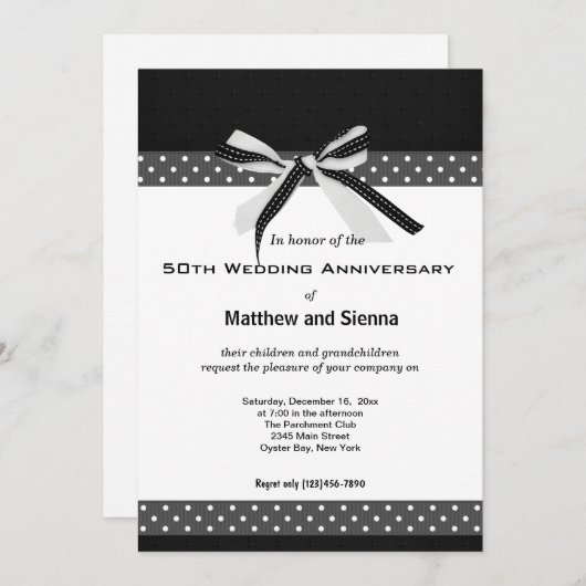 Klassisches Jubiläum Einladung (Vorne/Hinten)