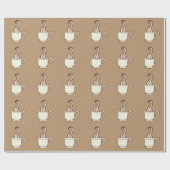 Klassisches Kaffeegeschenk-Verpackungspapier Geschenkpapier (Flach)