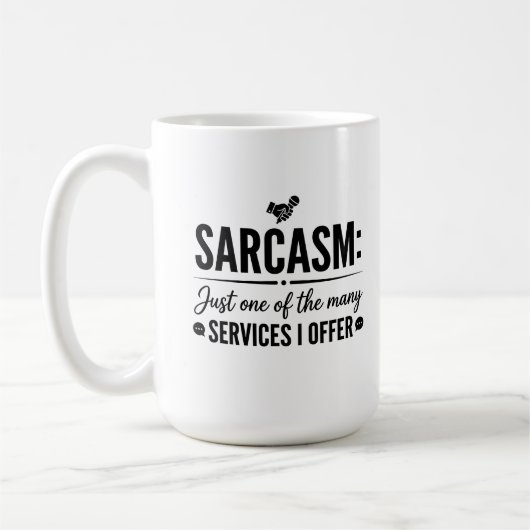 Klassisches Kaffeetassendesign mit Sarkasmus Kaffeetasse (Links)