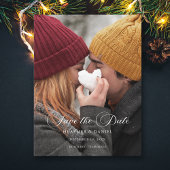 Klassisches kalligrafisches Foto Hochzeit Sichern Save The Date