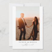 Klassisches Kalligrafisches Foto Save the Date Einladung (Rückseite)