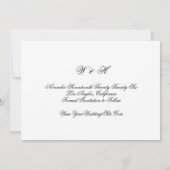 Klassisches Kalligrafisches Monogramm-Foto Save The Date (Rückseite)