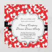 Klassisches kanadisches Flaggen-Ahornblatt mit Einladung (Vorne/Hinten)