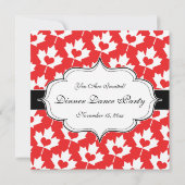 Klassisches kanadisches Flaggen-Ahornblatt mit Einladung (Rückseite)