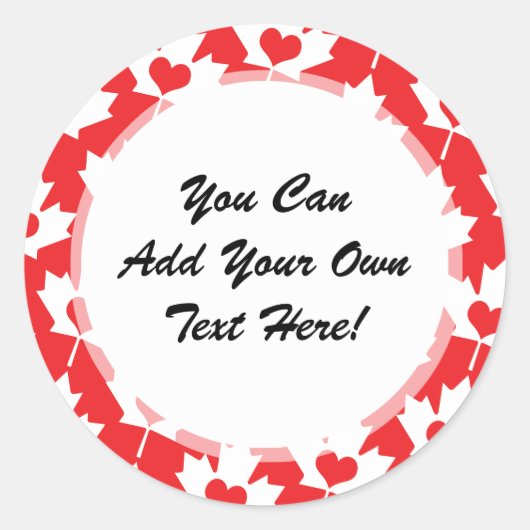 Klassisches kanadisches Flaggen-Ahornblatt mit Runder Aufkleber (Vorderseite)