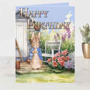 Klassisches Kaninchen Alles Gute zum Geburtstag Karte