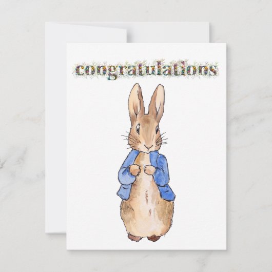 Klassisches Kaninchen Gratulation (Vorderseite)