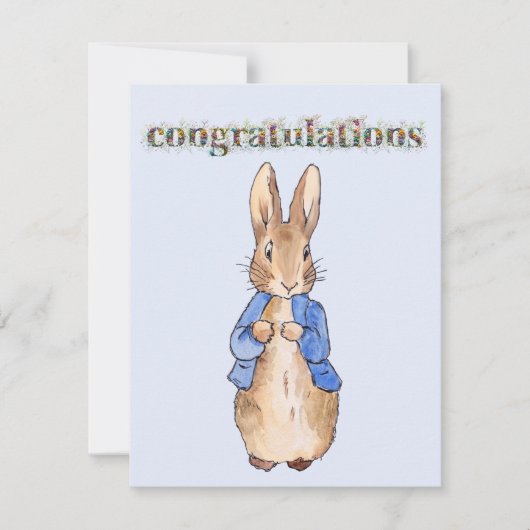 Klassisches Kaninchen Gratulation (Vorderseite)