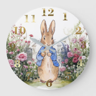 Klassisches Kaninchen Große Wanduhr