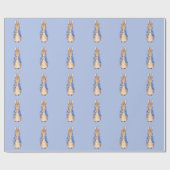 Klassisches Kaninchen in blauer Jacke Geschenkpapier (Flach)