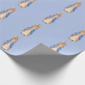 Klassisches Kaninchen in blauer Jacke Geschenkpapier (Ecke)