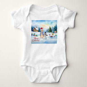 Klassisches Kaninchen Lebkuchenhäuschen Baby Strampler