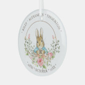 Klassisches Kaninchen Ornament Aus Glas (Vorderseite links)