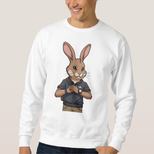 Klassisches Kaninchen Sweatshirt (Vorderseite)