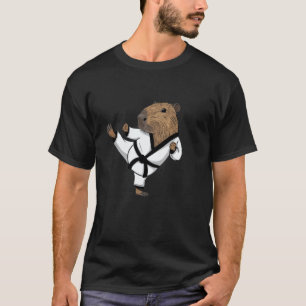 Klassisches Karate Taekwondo Lustiges Capybara Jiu T-Shirt
