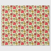 Klassisches Kariert Geschenkpapier (Flach)