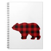 Klassisches kariertes Bärendesign in Rot und Schwa Notizblock (Vorderseite)