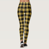 Klassisches, kariertes Buffalo-Muster Leggings (Rückseite)