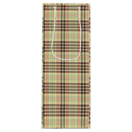 Klassisches kariertes Design Geschenktüte Für Weinflaschen