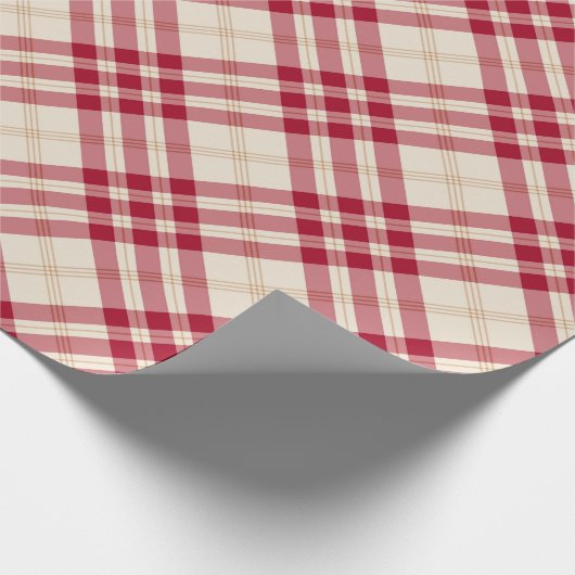Klassisches kariertes Diagonalmuster, bordeauxrot Geschenkpapier (Ecke)