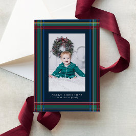 Klassisches kariertes Foto Feiertagskarte