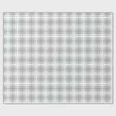 Klassisches kariertes Muster in grauweißem Weiß Geschenkpapier (Flach)